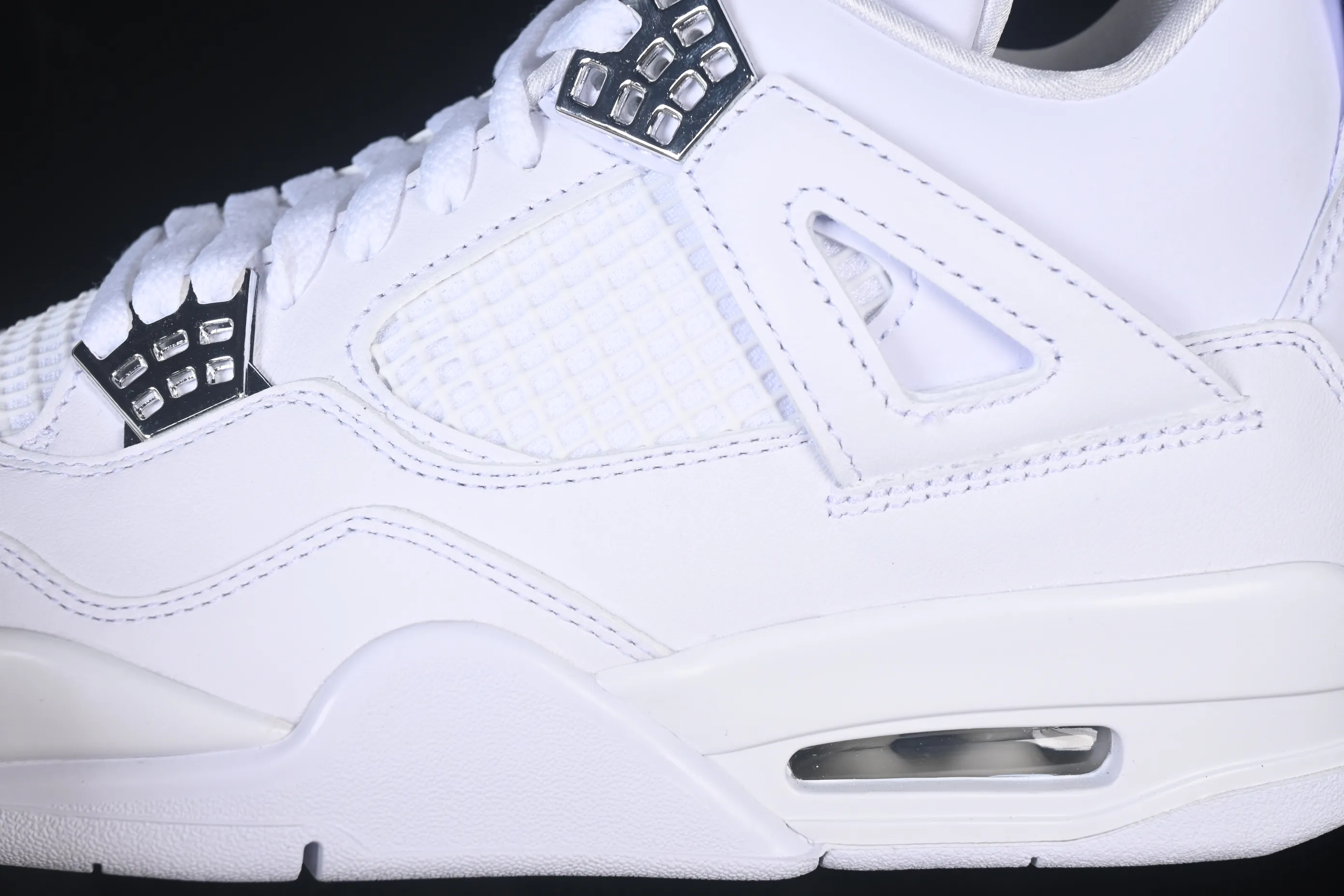 All categories Air Jordan Jordan series basketball shoes Air Jordan 4 LJR version Air Jordan 4 Retro "PureMoney" AJ4 Joe 4 White Cat First layer leather 308497-100